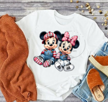 D69 DTF TRANSFERS | DTF| Baby Mickey Mouse and Minnie Mouse