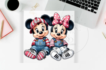 D69 DTF TRANSFERS | DTF| Baby Mickey Mouse and Minnie Mouse