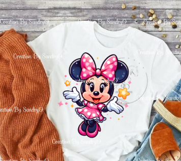 D87 DTF TRANSFERS | DTF| minnie mouse