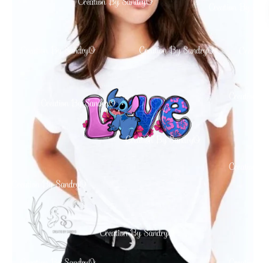 D96 DTF TRANSFERS | DTF| Stitch | love