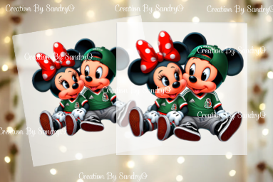 D110 Micky Mouse and Minnie Mouse | Mexico | DTF Transfers | DTF