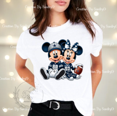 D113 Micky Mouse and Minnie Mouse | Cowboys | DTF Transfers | DTF