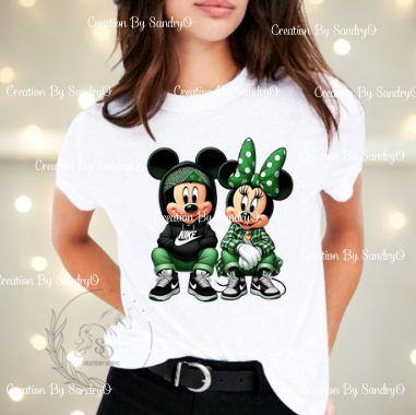 D136 TRANSFERS | Mickey Mouse and Minnie Mouse | Green