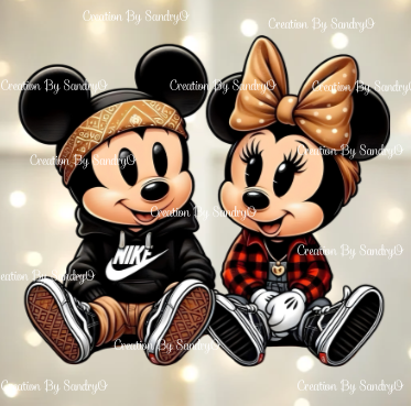 D118 TRANSFERS | Mickey Mouse and Minnie Mouse | Baby