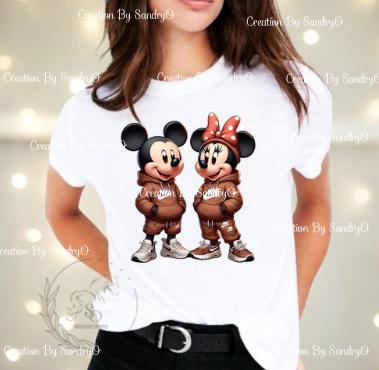D123 Micky Mouse and Minnie Mouse Design | DTF Transfers | DTF
