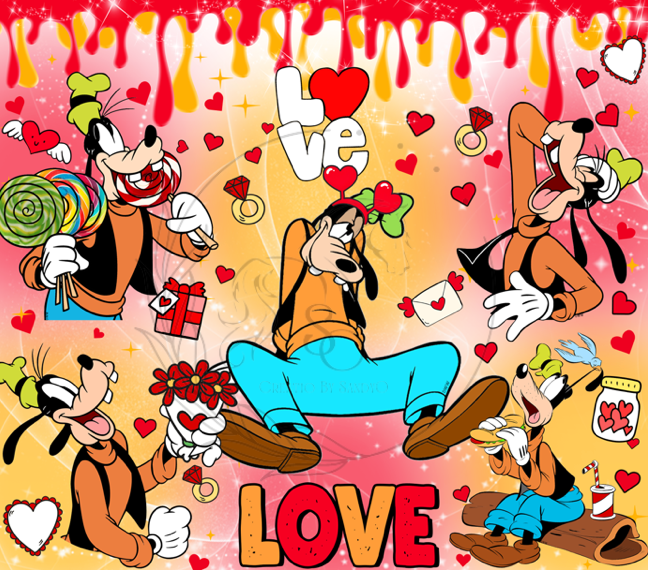 T866 Transfers De Sublimacion San Valentin | Goofy