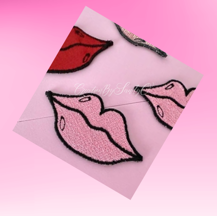 Pink & Red Kiss Patches | X8 | Patch