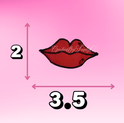 Pink & Red Kiss Patches | X8 | Patch