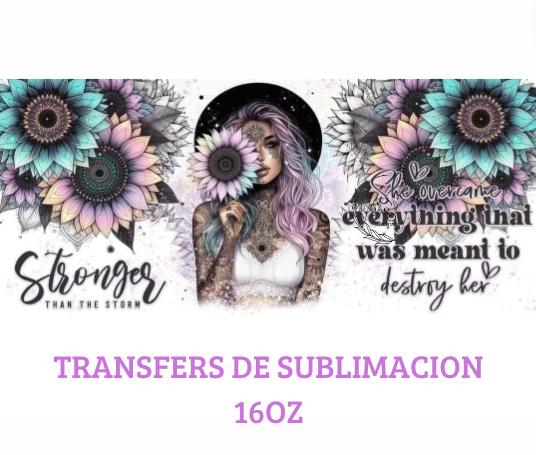 TRANSFERENCIAS DE SUBLIMACION 16oz