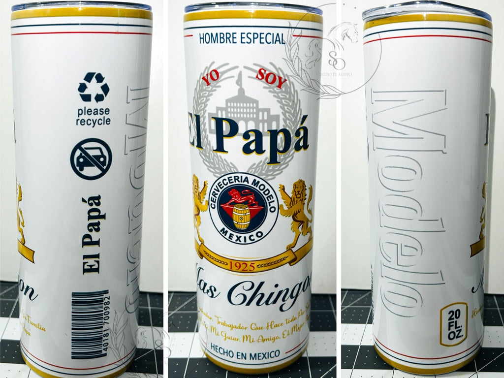 V33 | El mejor Papa  | Vaso de 20oz | Regalo para papá