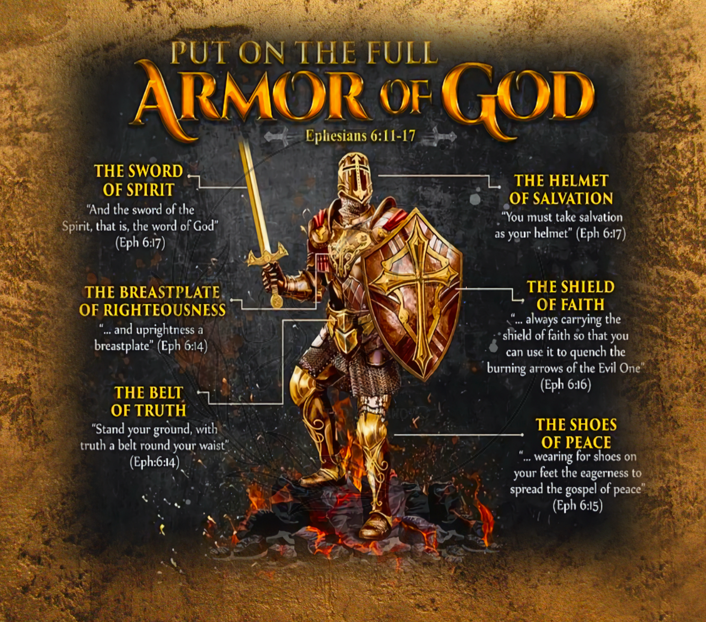 T502 Transfer Para Sublimacion Put On The Full Armor Of God