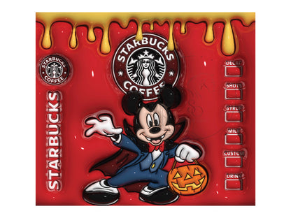 T140 Sublimation Transfer Micky Mouse Halloween Red