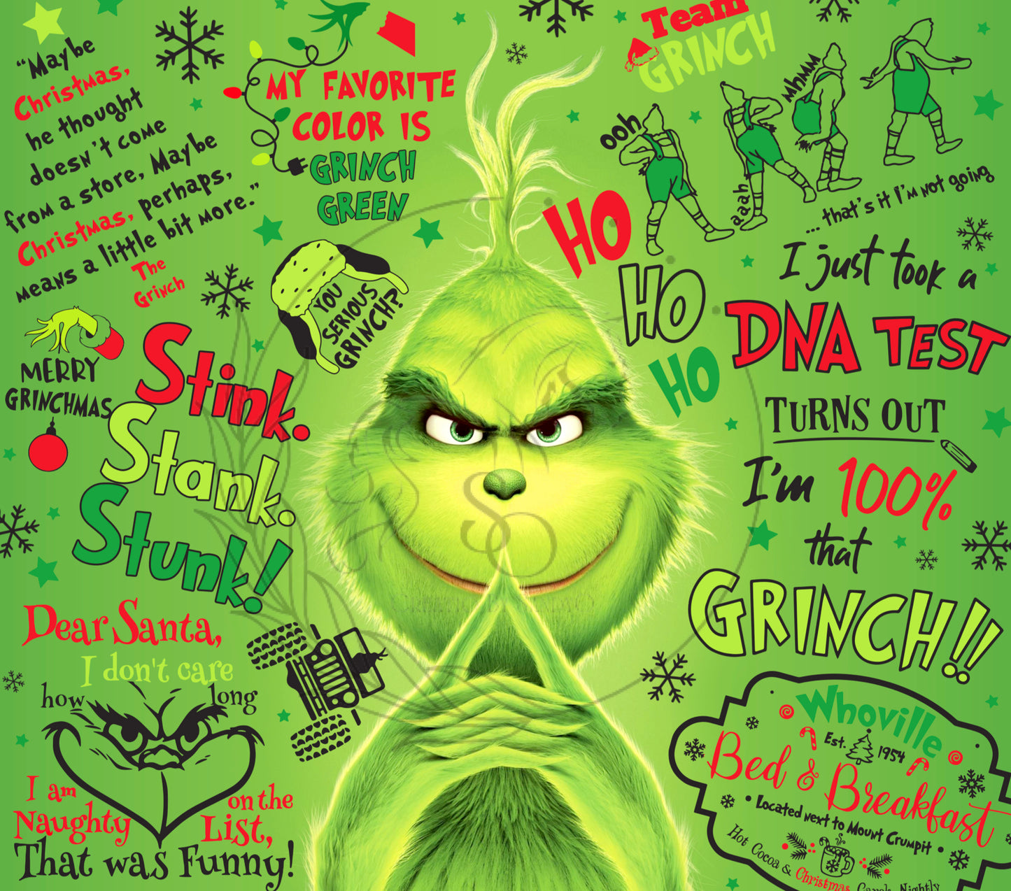 T341 Grinch Sublimation Transfer