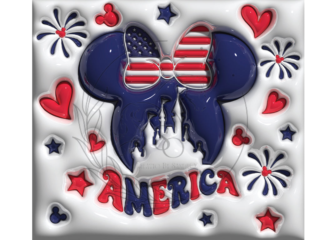 T245 America Minnie Sublimation Transfer