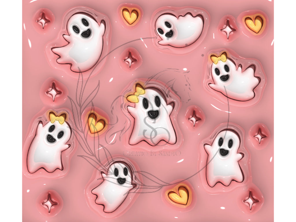 T243 Transfer De Sublimacion Cute Funny Ghost