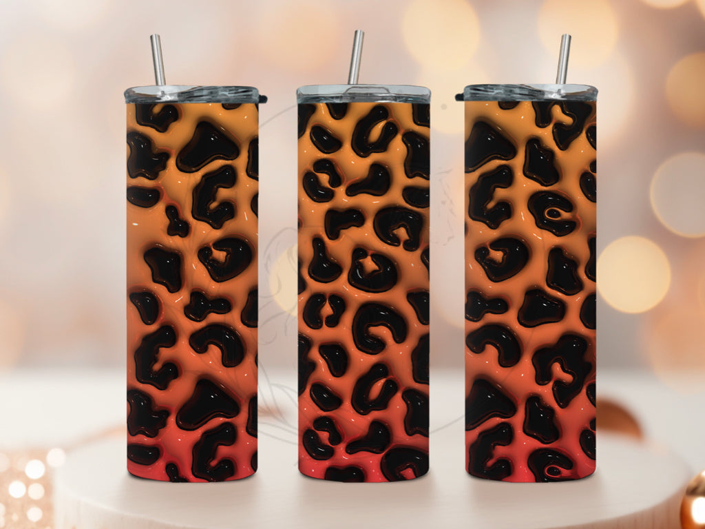 T215 Orange Leopard Sublimation Transfer