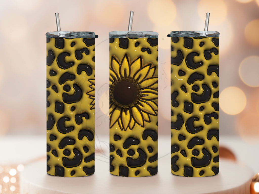 T212 Leopard Sunflower Sublimation Transfer