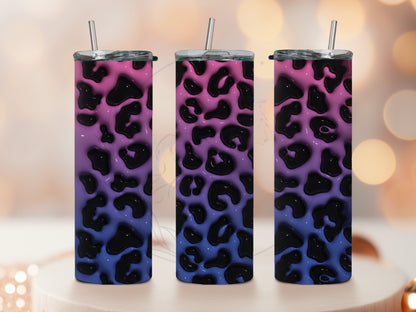 T217 Pink/Blue Leopard Sublimation Transfers