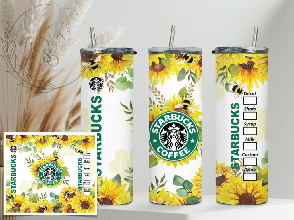 T10 Transfers Para Sublimar Starbucks Girasol