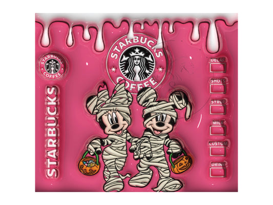 T125 Sublimation Transfer Halloween Minnie and Micky Mouse