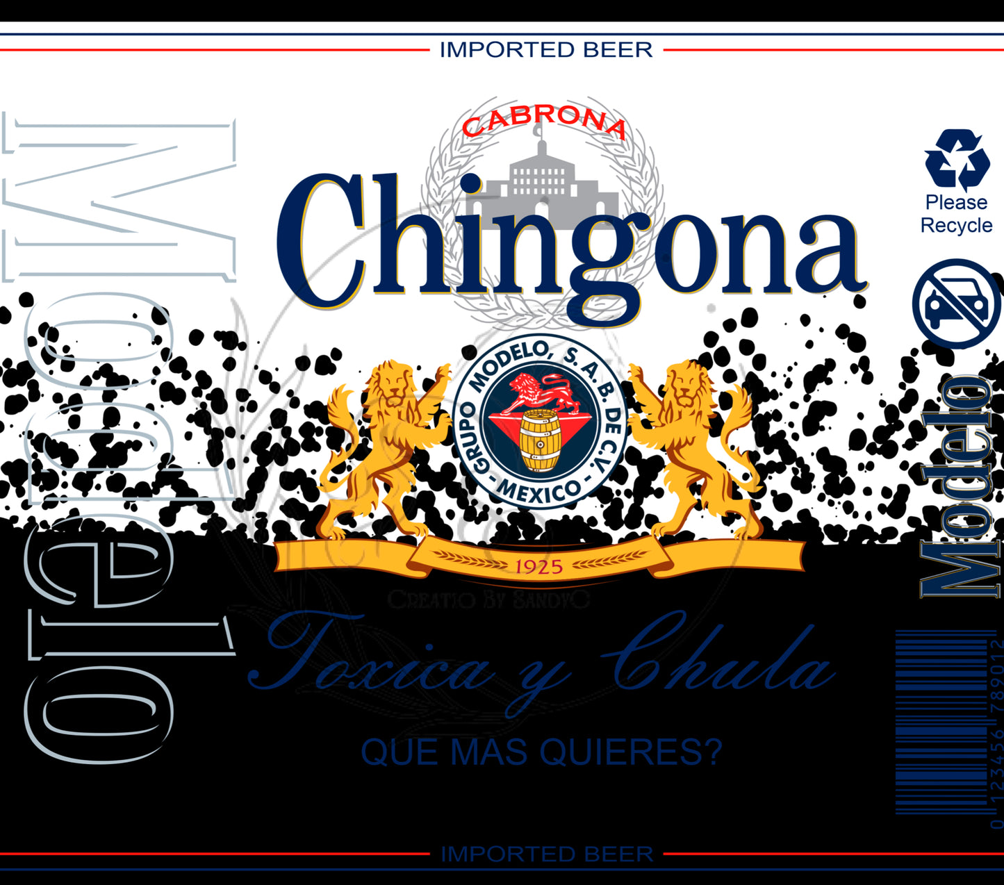 T399 Chingona Black Sublimation Transfer