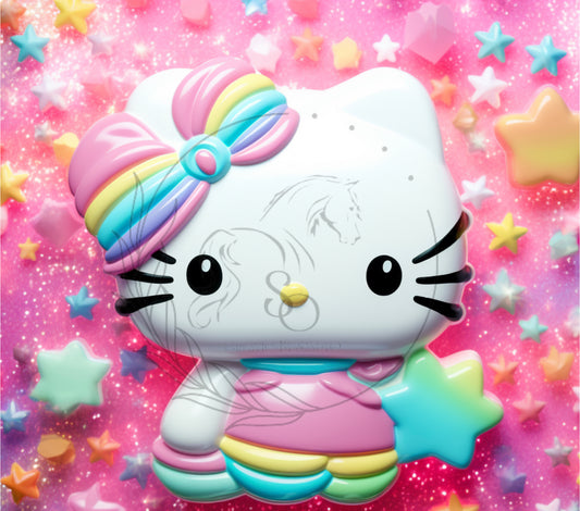 T375 Treansfer De Sublimacion Kawaii Kitty