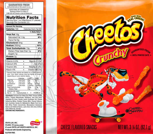 T402 Cheetos Sublimation Transfer