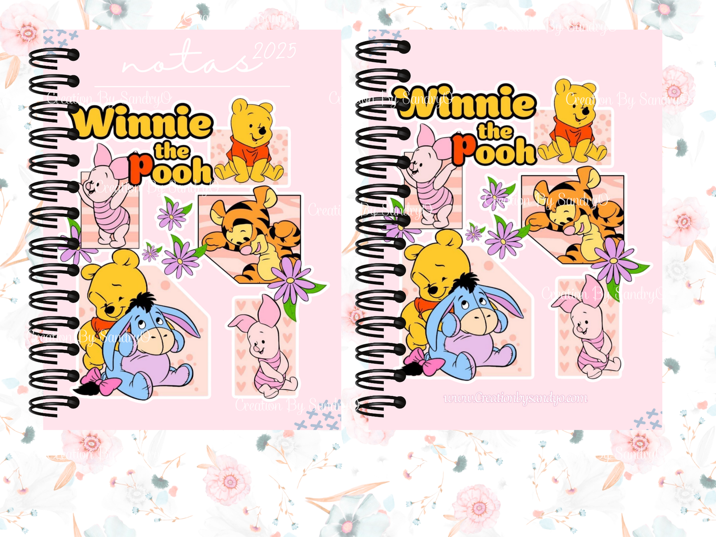 C3 | CUADERNO Y LIBRETA | Winnie the pooh | Rosa o Lila