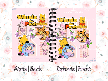 C3 | CUADERNO Y LIBRETA | Winnie the pooh | Rosa o Lila