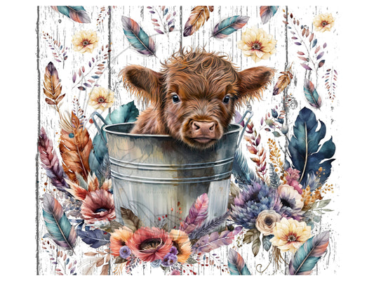 T40 Transfer To Sublimate BabyHighlandCow