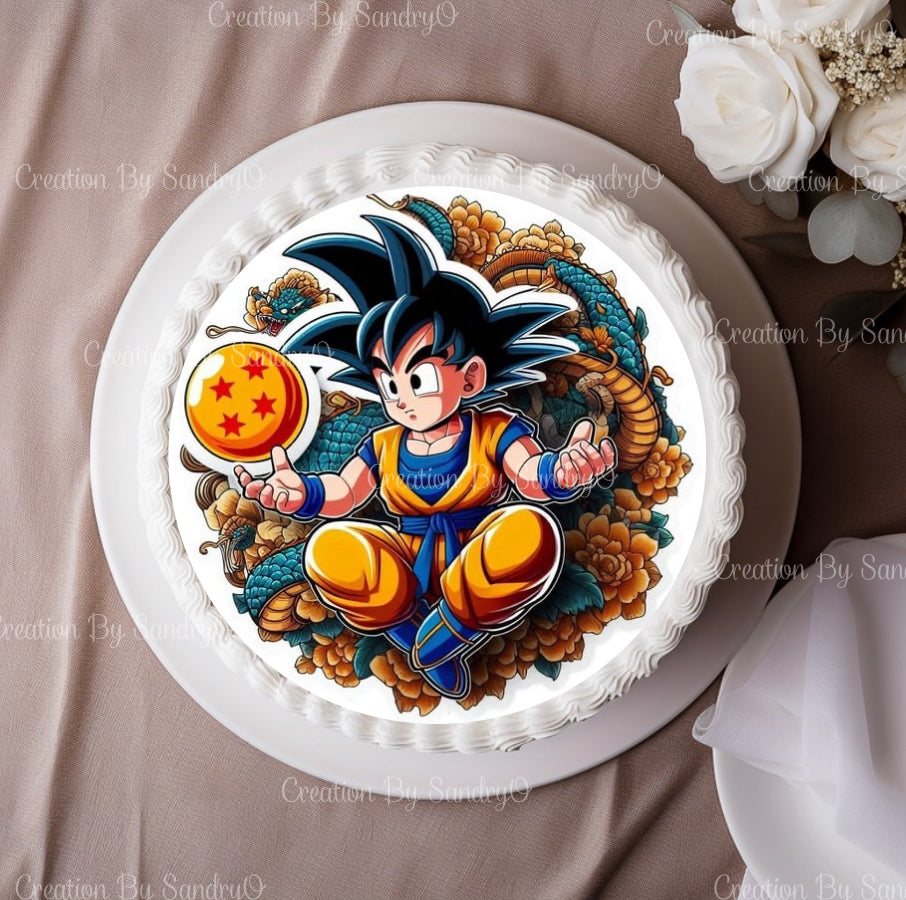 S17 | Decoración Comestible para tortas | Fiesta | Dragon Ball Z