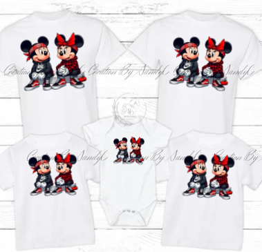 D41 DTF TRASFERS | Mickey Mouse & Minnie Mouse