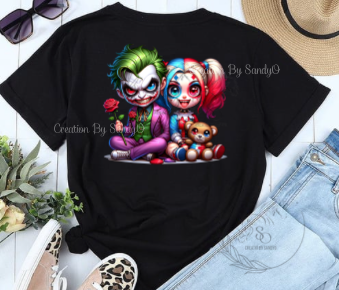 D62 DTF TRASFERS |  Pareja de Harley Quinn