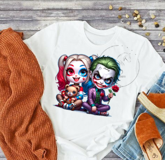 D63 DTF TRASFERS |  Pareja de Harley Quinn 2