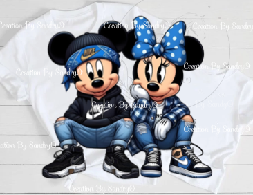 P5 Minnie and Mickey (Azul) Png