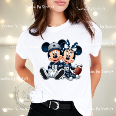 D113 Micky Mouse and Minnie Mouse |  Cowboys | DTF Transfers | DTF