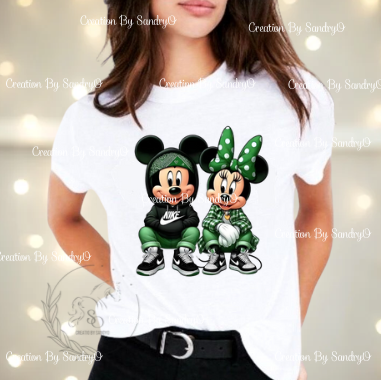 D136 TRANSFERS | Micky Mouse and Minnie Mouse | Verde