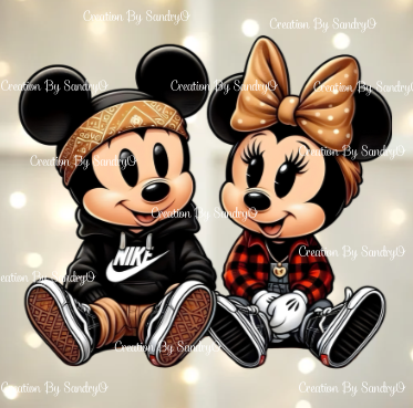 D118 TRANSFERS | Micky Mouse and Minnie Mouse | Bebe