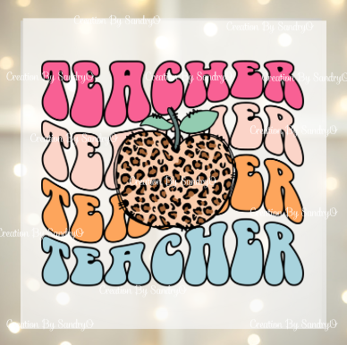 D144 Teacher | Diseño #8 | DTF Transfers | DTF