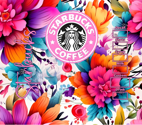 T624 | Transfers De Sublimacion | Flores Starbucks