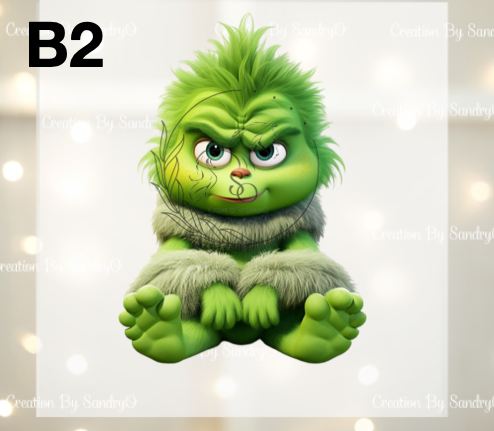 D210 DTF TRASFERS | Navidad Grinch BEBES 2