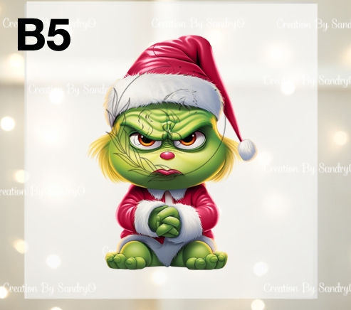 D210 DTF TRASFERS | Navidad Grinch BEBES 2