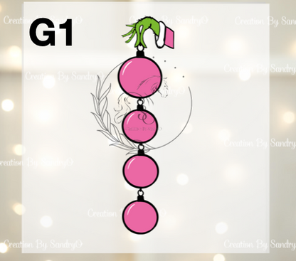 D207 DTF TRASFERS | Navidad Grinch PINK