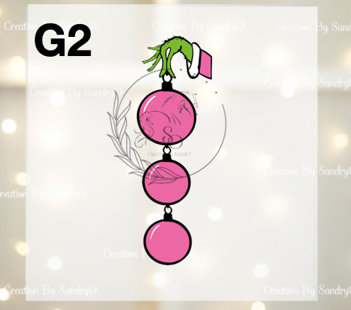 D207 DTF TRASFERS | Navidad Grinch PINK