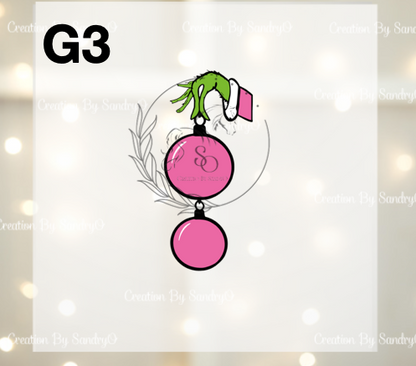 D207 DTF TRASFERS | Navidad Grinch PINK