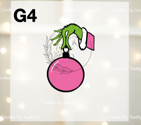 D207 DTF TRASFERS | Navidad Grinch PINK