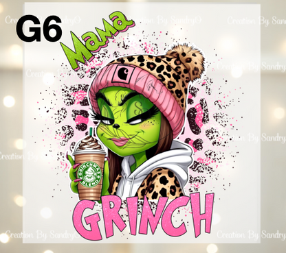 D207 DTF TRASFERS | Navidad Grinch PINK