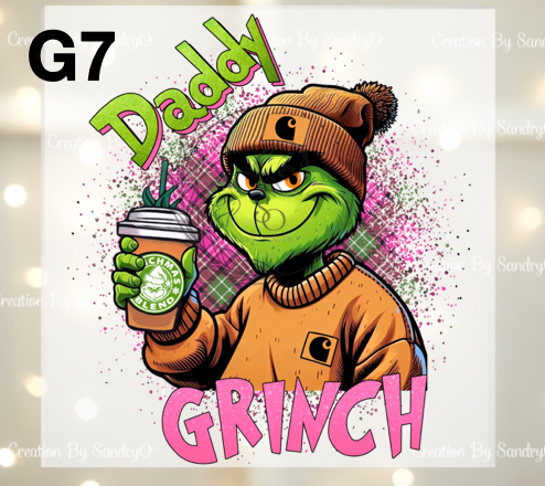 D207 DTF TRASFERS | Navidad Grinch PINK