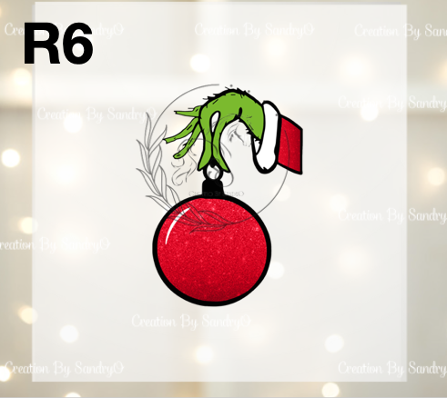 D208 DTF TRASFERS | Navidad Grinch RED