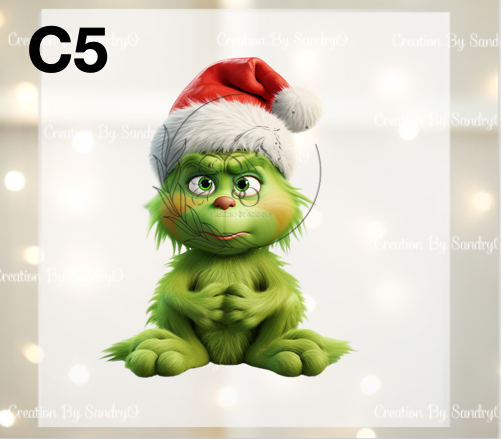 D211 DTF TRASFERS | Navidad Grinch BEBES 3